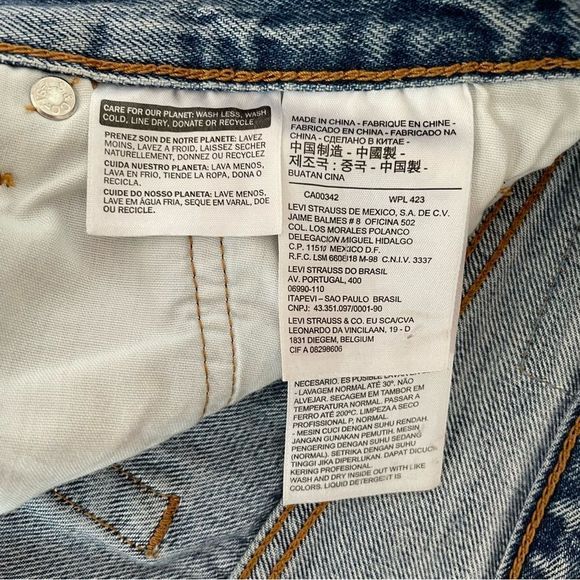 Levi's 501 Cut Off Women's Short Button Fly Frayed Distressed in Waveline Sz 27 - Picture 12 of 13